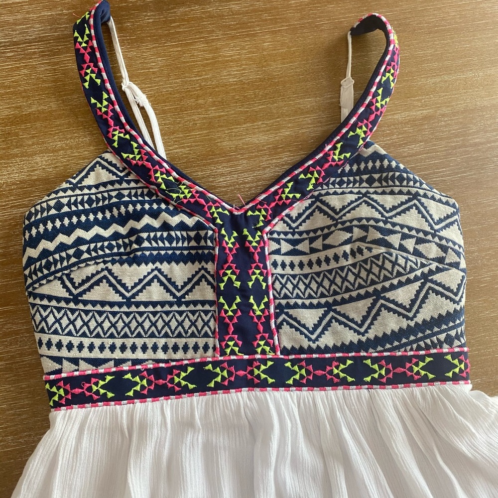 Trixxi Summer dress - white patterned - small